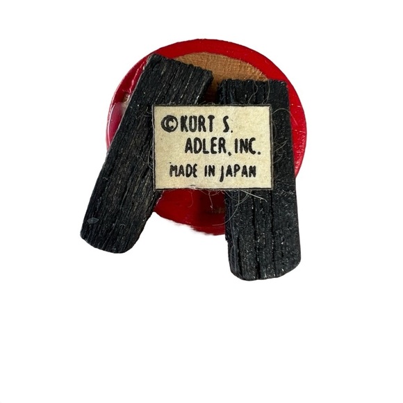 Vintage Kurt Adler Wooden Santa Gnome Christmas Tree Ornament Japan Glasses READ - Picture 9 of 9